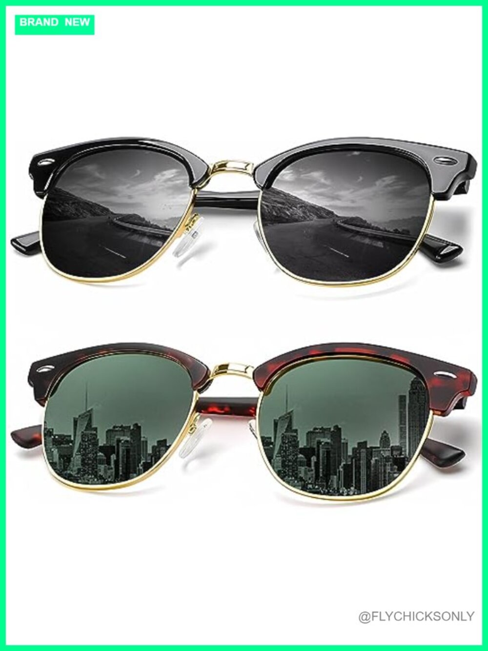 Polarized Semi-Rimless Sports Sunglasses UV Blocking